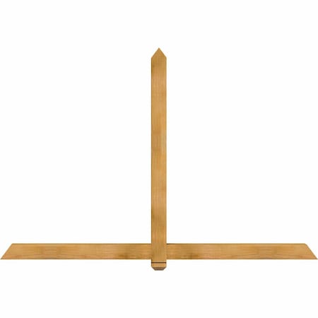 Ekena Millwork Eugene Rough Sawn Timber Gable Bracket, Western Red Cedar, 84"W x 56"H x 4"D x 4"F, 16/12 Pitch GBW084X56X0404EUG00RWR